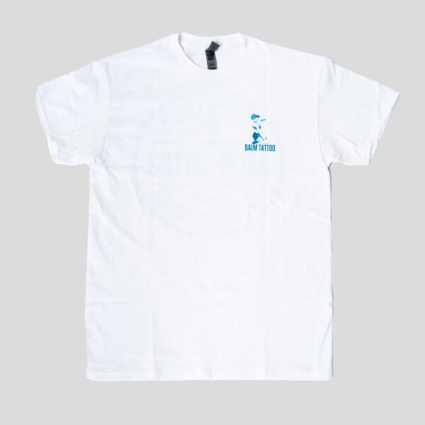 Balm Tattoo Logo T-Shirt - white blue