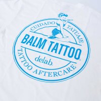 Balm Tattoo Logo T-Shirt - white blue